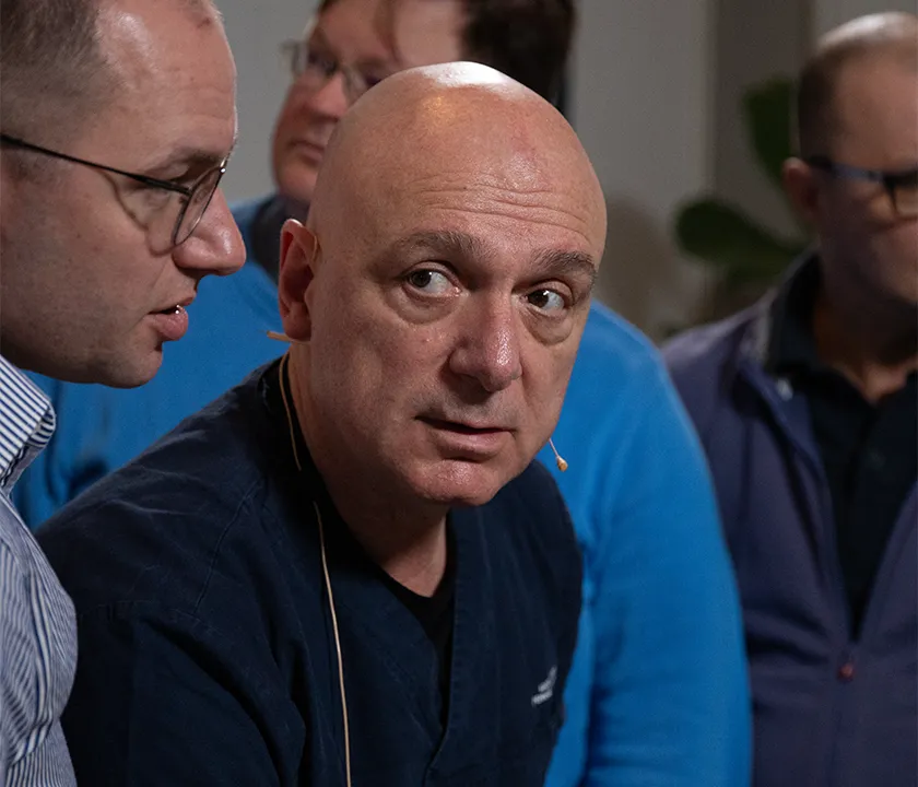 Faculty and participants in workshop discussion